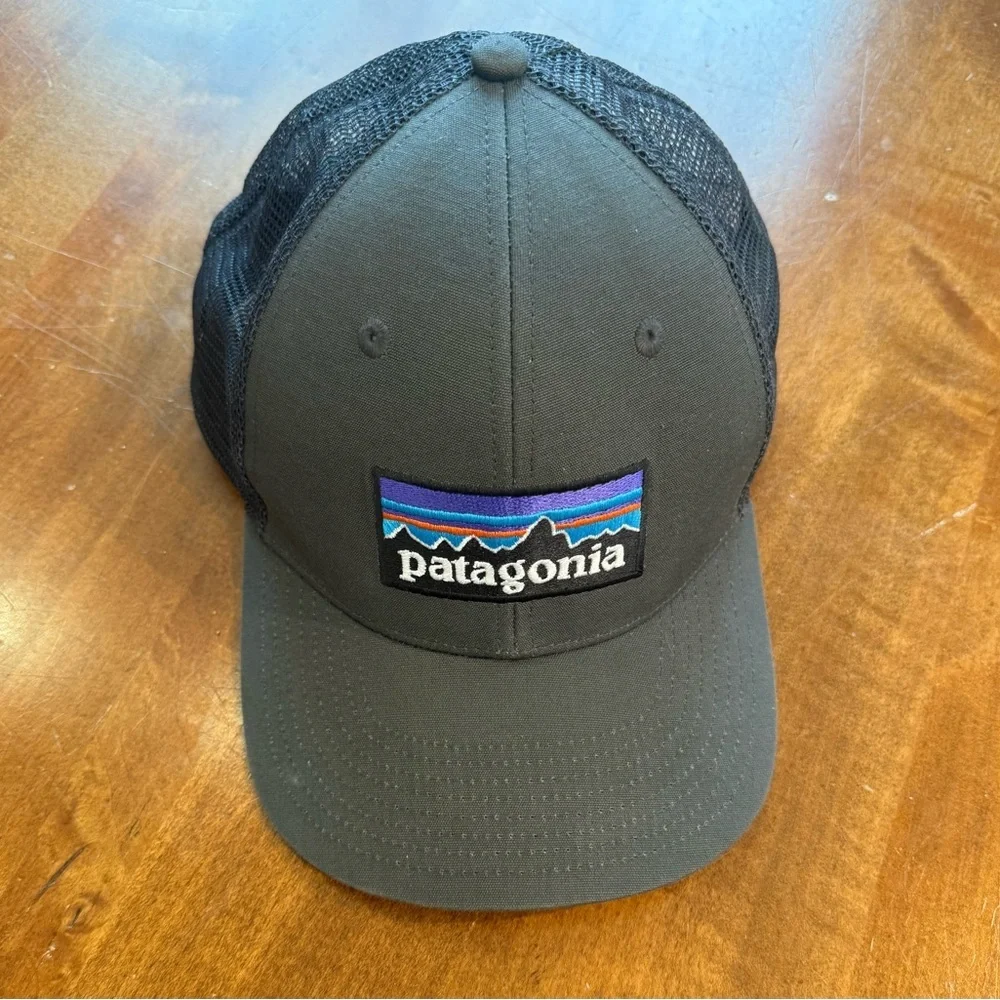 Patagonia Logo Forge Gray Trucker Hat 100%‎ Organic Cotton Unisex Gorpcore EUC